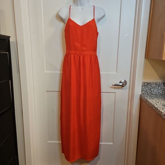 Sans Souci Orange CutOut Maxi Dress sz S - Picture 8 of 8
